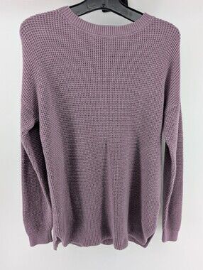 Women's Kersh Woolrich Blend Lavender Knit Crewneck Sweater